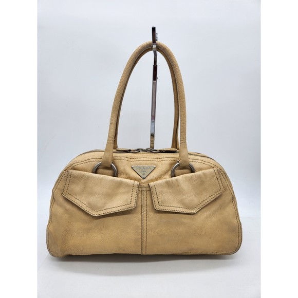 Prada Leather Handbag 445PRAXEi - Picture 1 of 13
